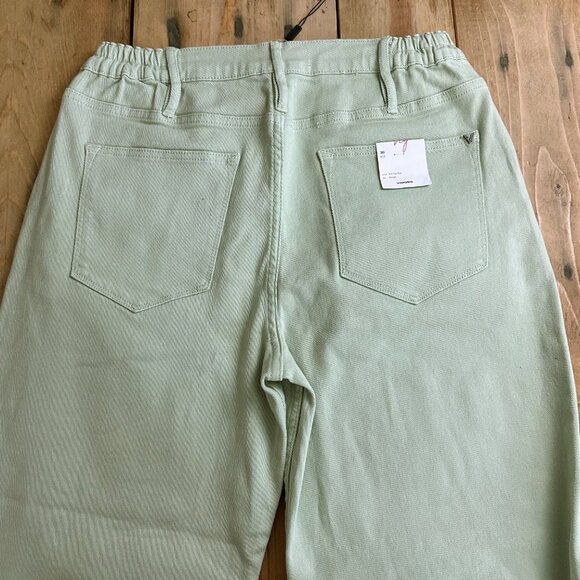 NWT Vigoss Ace High Rise Straight Balloon Stretch‎ Jeans 30 Green - Picture 6 of 8
